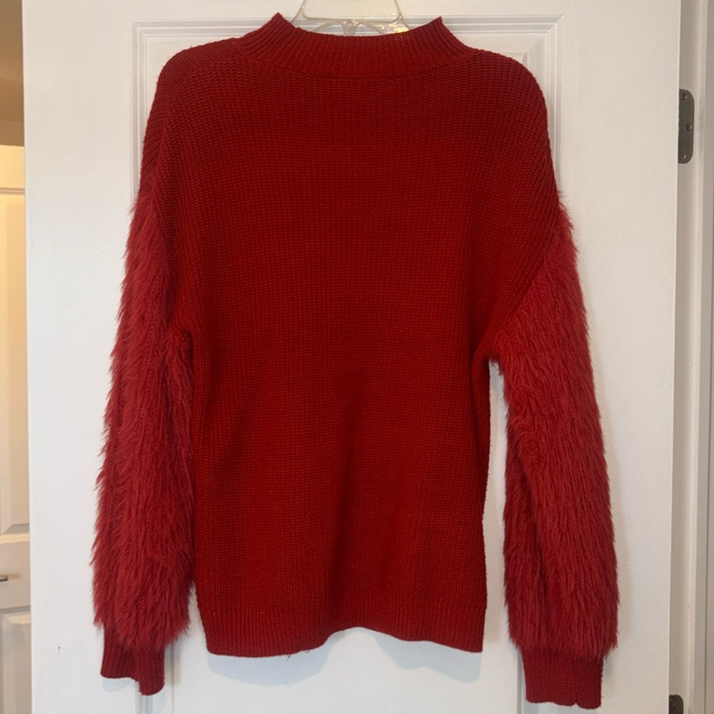 Madison grey red sweater